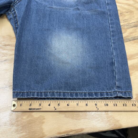 Vintage Ecko Unltd Denim Shorts Jorts Men Size 40 Blue Baggy Y2K Hip Hop Skater - Picture 15 of 15